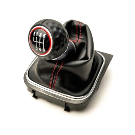 Radiaca páka s manžetou VW Golf V 2003 - 2008 6-stupňová prevodovka červené prešitie