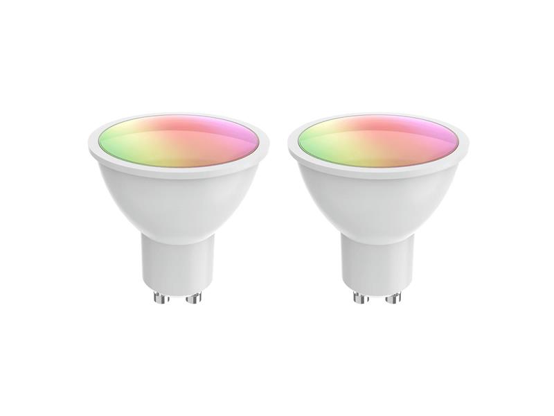 WOOX Smart sada 2ks žiarovka LED GU10 5.5W RGB farebná a biela, WiFi R9076/2