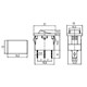 Rocker switch     2pol./3pin  ON-OFF 250V/6A - transparent red