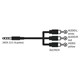 Cable HADEX JACK 3.5 stereo 4pin/3xCINCH 3m
