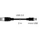 Cable TIPA USB 2.0 A/Micro USB 1m black