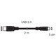 Cable TIPA USB 2.0 A/Mini USB 1,8m black