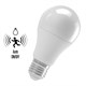 Žiarovka LED E27  9W A60 biela teplá EMOS ZQ5140M(senzor intenzity + mikrovlnný)
