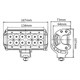 Svetlo na pracovné stroje LED T787, 10-30V/36W