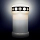 LED graveyard candle white + battery FREE