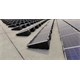 Plastic solar panel holder for straight roof for panel 1134mm/35mm