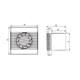 Ventilátor stěnový axiální BASIC 100 s časovým doběhem HACO 906