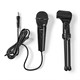 Microphone with stand NEDIS MICTJ100BK
