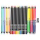Crayons EASY Premium triangular classic and double-sided 24 pcs / 36 colors in a metal box
