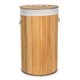Laundry basket G21 Bamboo 55l Brown