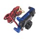 Bicycle/motorcycle phone holder STU r12usb blue with USB charger