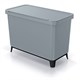 Trash bin SYSTEMA light gray 1x10l+1x23l