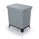 Trash bin SYSTEMA light gray 2x10l