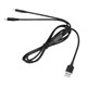 Kabel CABLETECH KPO3944 USB - USB-C/Lightning 1m Black