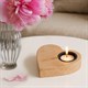 ORION Mango wood candle holder Heart