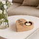 ORION Mango wood candle holder Heart,home