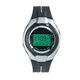 Digital DCF watch, plastic band, black/silver