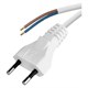 Power cord PVC 2x0,5mm 2m white