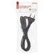 Power cord PVC 2x0,75mm 3m black with switch