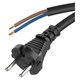 Power cord rubber 2x1,0mm2 3m black  EMOS