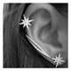 Earrings Double Star - Silver
