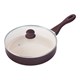 CERAMIC PAN WITH LID LAMART 28cm brown / milk Cast LT1108