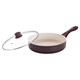 CERAMIC PAN WITH LID LAMART 28cm brown / milk Cast LT1108
