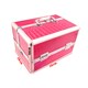 Kufřík kosmetický PROTEC hliník růžový malý
