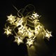 Řetěz vánoční  10 LED, 1,5m, 2xAA, hvězdy dřevěné bílé, šesticípé, RETLUX RXL 170