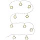 Řetěz vánoční  10 LED, 1,5m, 2xAA, hvězdy dřevěné bílé, šesticípé, RETLUX RXL 170