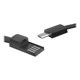 Náramok USB - Micro USB univerzálny čierny