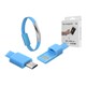 Náramek USB - Micro USB univerzální modrý