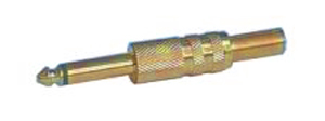 Konektor Jack 6.3 mono kov zlatý