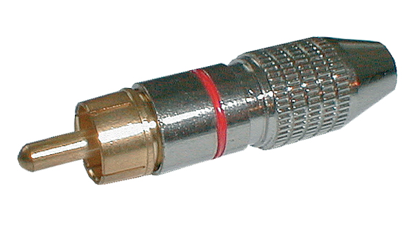 Konektor CINCH kabel kov nikl pr.5mm černý