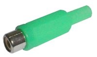 Zdířka CINCH kabel plast zelená