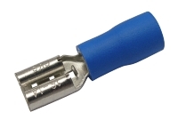 Zdířka faston 4.8mm, vodič 1.5-2.5mm  modrá