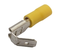 Zdířka faston rozvaděč 6.3mm, vodič 4.0-6.0mm  žlutý