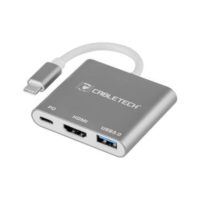 Adaptér CABLETECH USB C na HDMI 2.0, USB 3.0 ,C,A