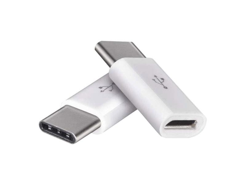 Redukce USB micro - USB C, bílá