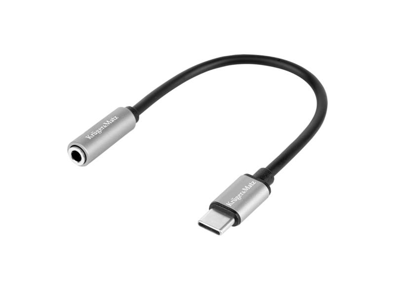 Adaptér USB-C na JACK 3,5mm (pro poslech hudby) KRUGER & MATZ Basic