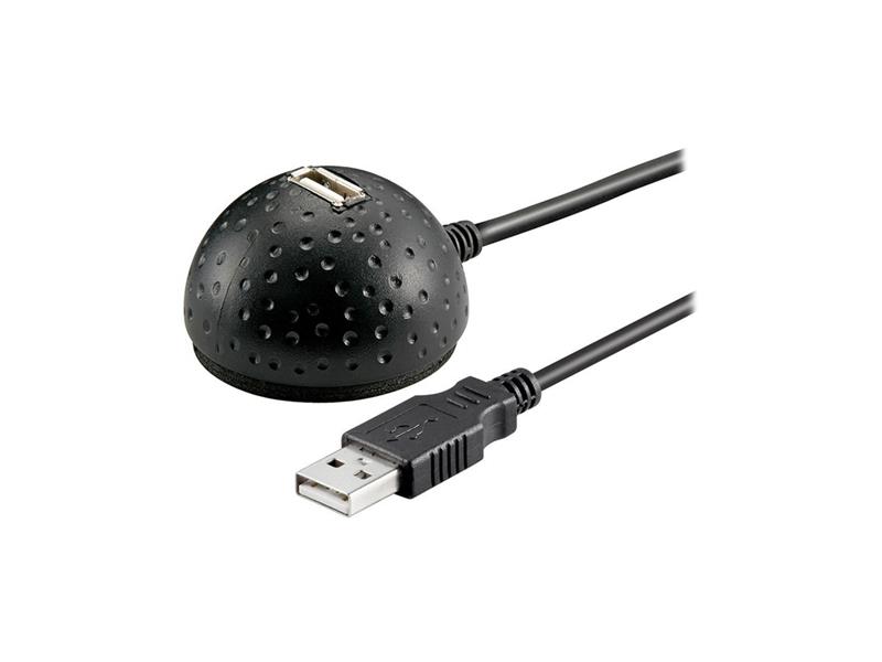 Kabel USB 2.0 GOOBAY prodlužovací s podstavcem na stůl, černý