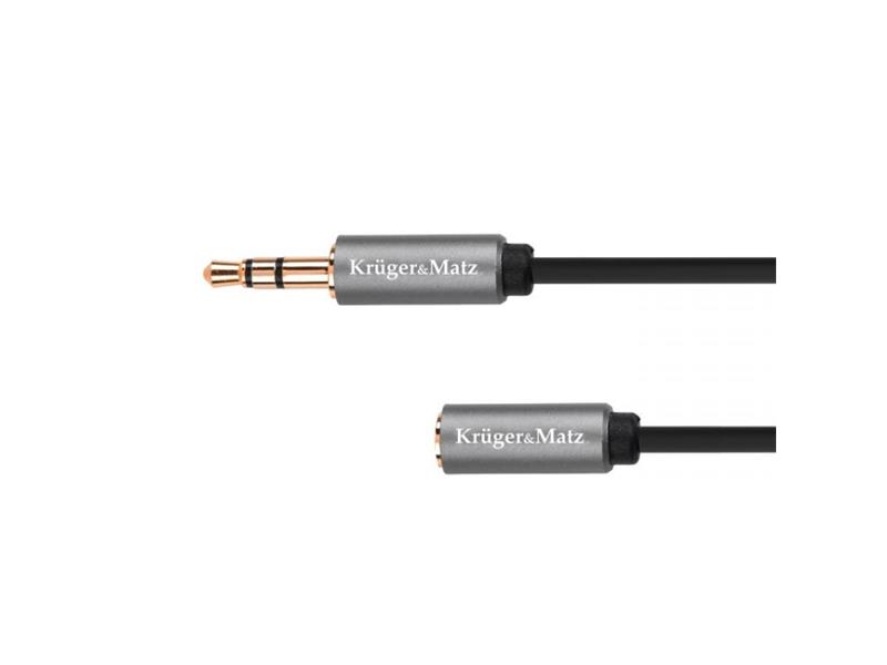 Kabel KRUGER & MATZ JACK konektor/JACK 3.5 zdířka 1m