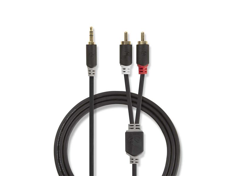 Kabel Jack 3,5mm stereo/2x Cinch 0,5m NEDIS CABW22200AT05