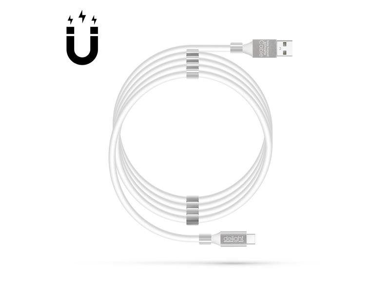 Kabel DELIGHT 55446C-WH USB-C 1,2m magnetický
