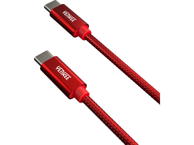 Kabel YENKEE YCU C101 RD USB-C 2.0/USB-C 1m