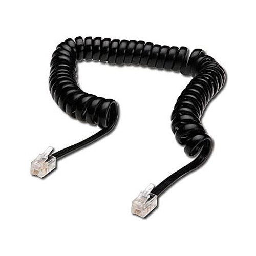 Telefonní kabel kroucený černý TIPA 2m