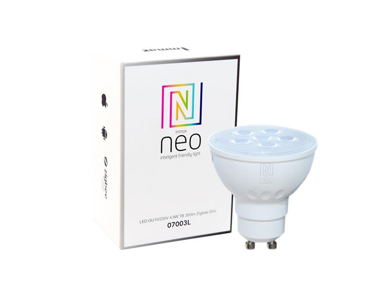 Smart žárovka LED GU10 4.8W teplá bílá IMMAX NEO ZigBee 07003L
