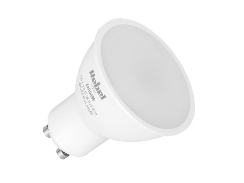 Žárovka LED GU10  8W SPOT bílá teplá REBEL ZAR0499