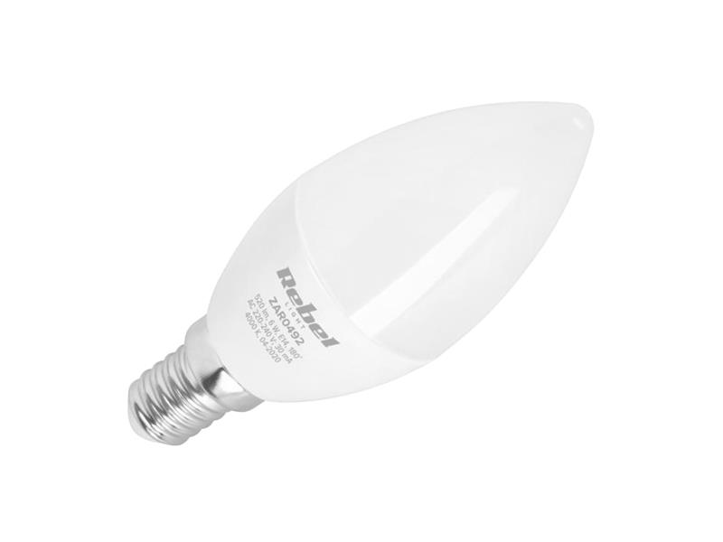 Žárovka LED E14  6W bílá přírodní REBEL ZAR0492