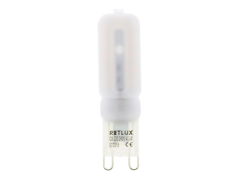 Žárovka LED G9  4,5W bílá teplá RETLUX RLL 297